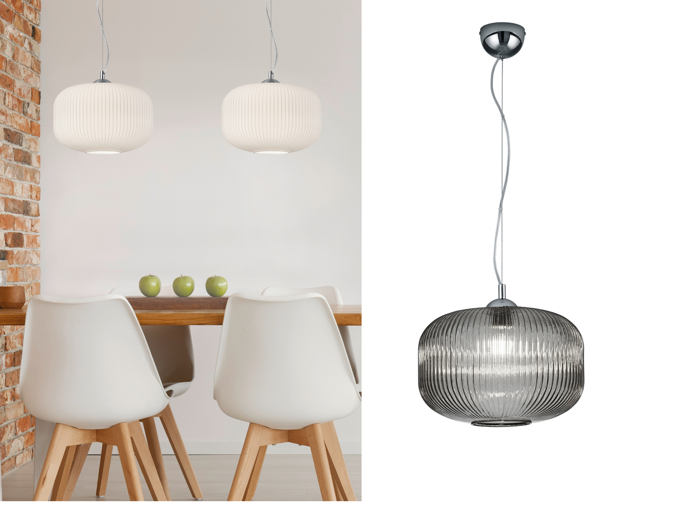 LED Pendellampen mit runder Glaskugel Hängeleuchten für Wohnzimmertisch 1flammig