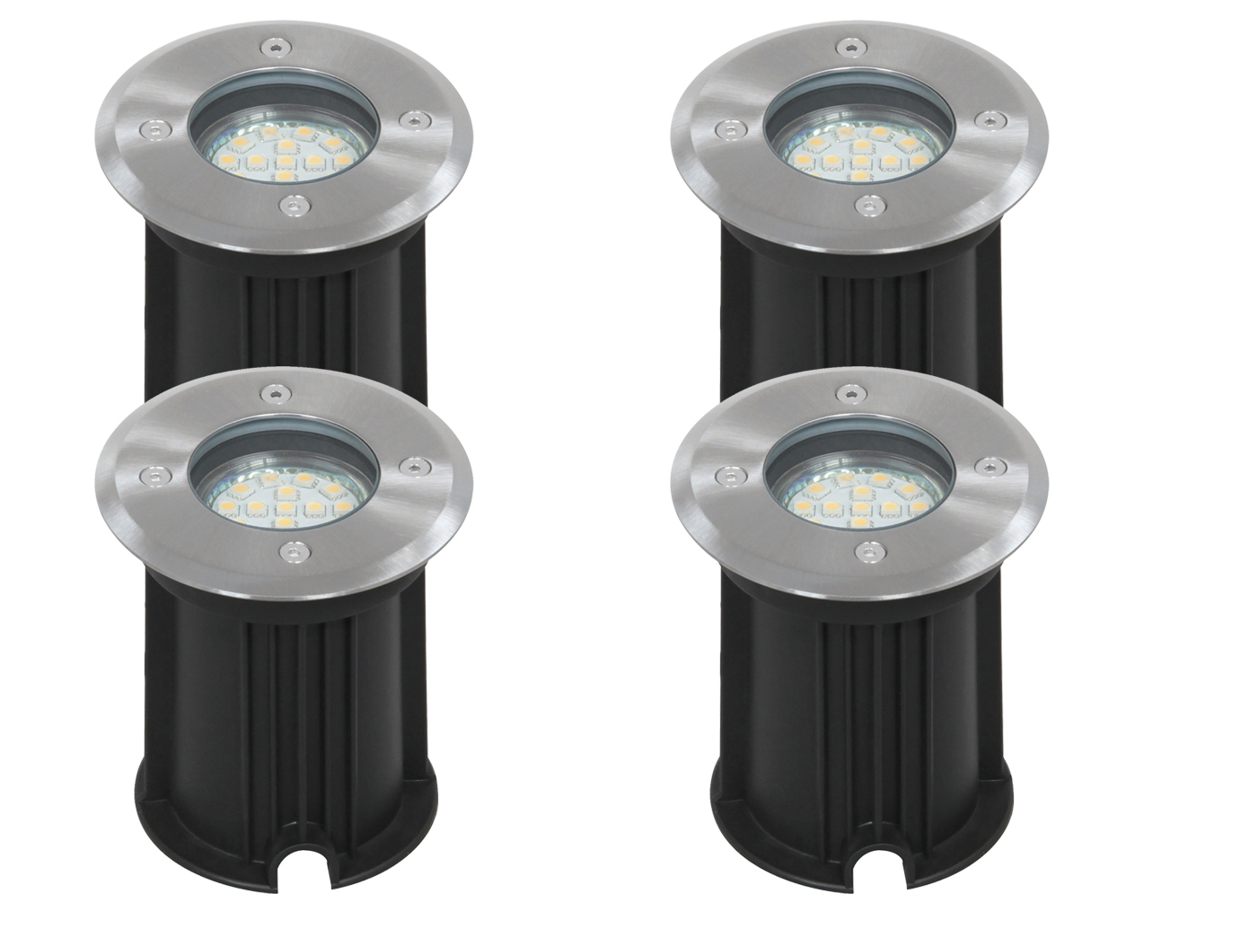4er-set LED Suolo Montaggio Faretto resistente fino a 800 kg rotonda