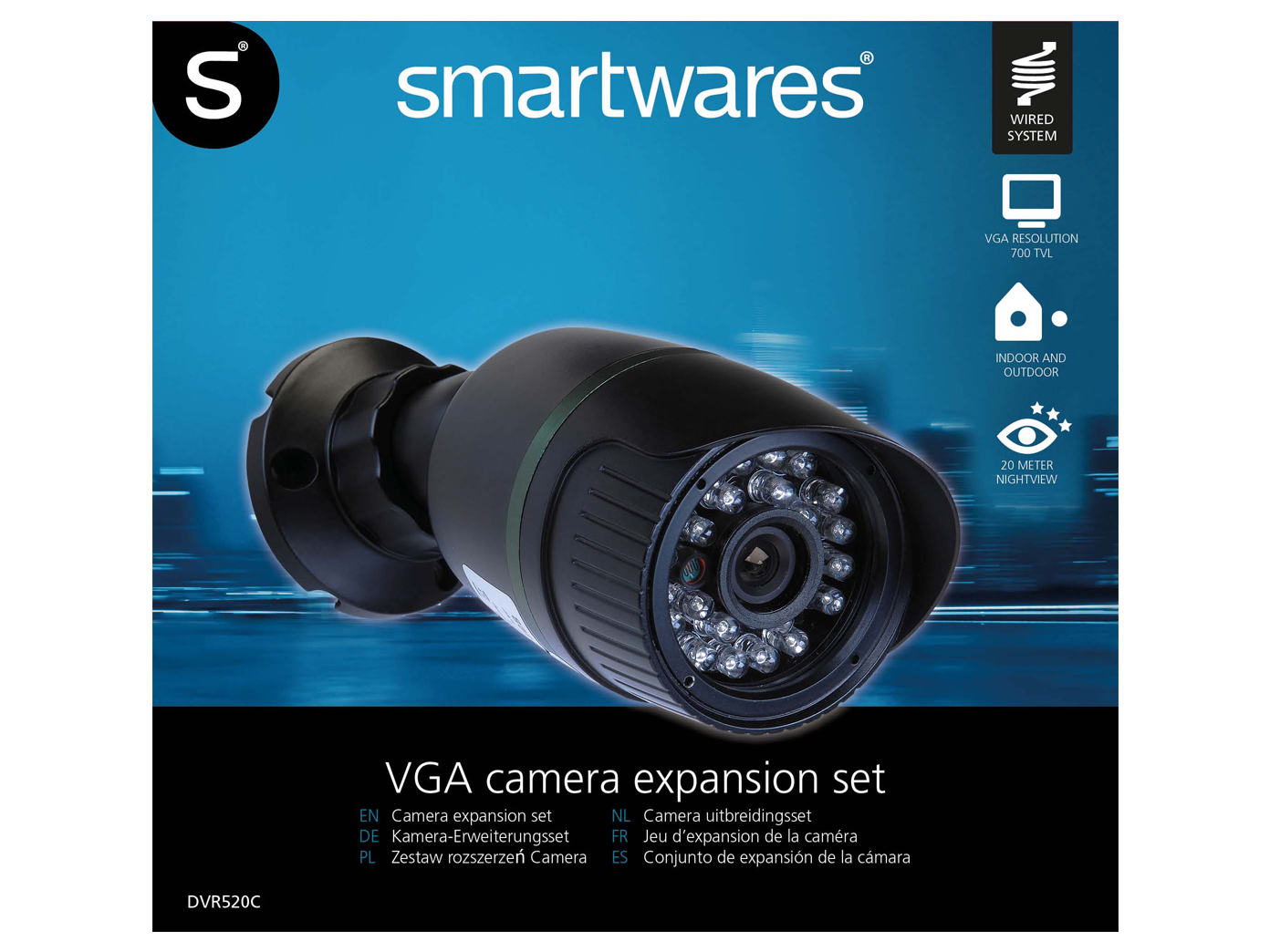 Wireless a colori telecamera aggiuntiva con visione notturna ip66 per dvr524s e dvr528s