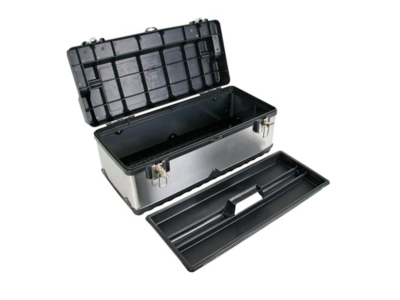 Werkzeugkiste Werkzeugkasten Werkzeugbox rostfreier Stahl 59x28x27cm