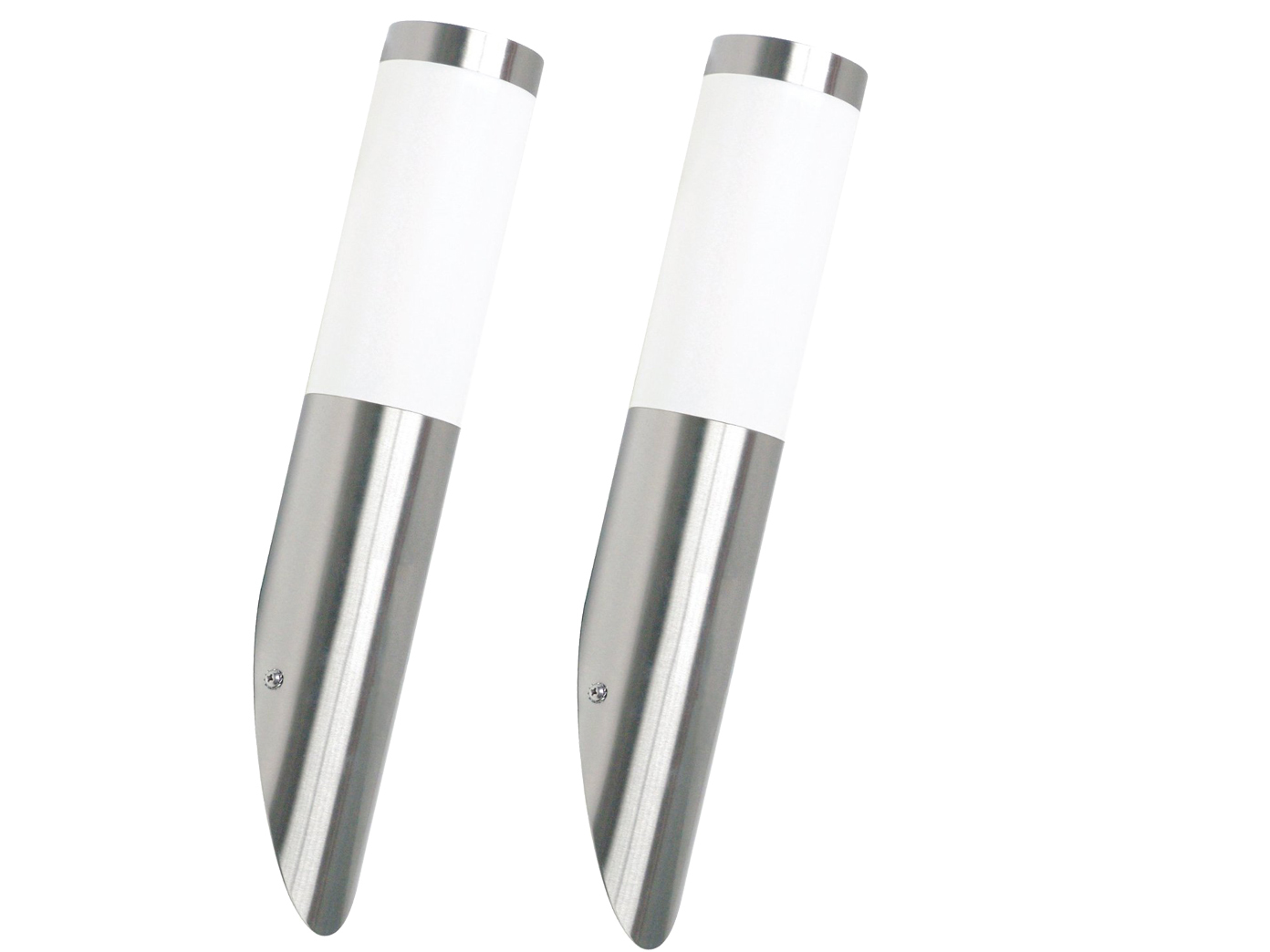 Socket e27 2er-set muro esterno luci parete faretto in acciaio inox altezza 40 cm