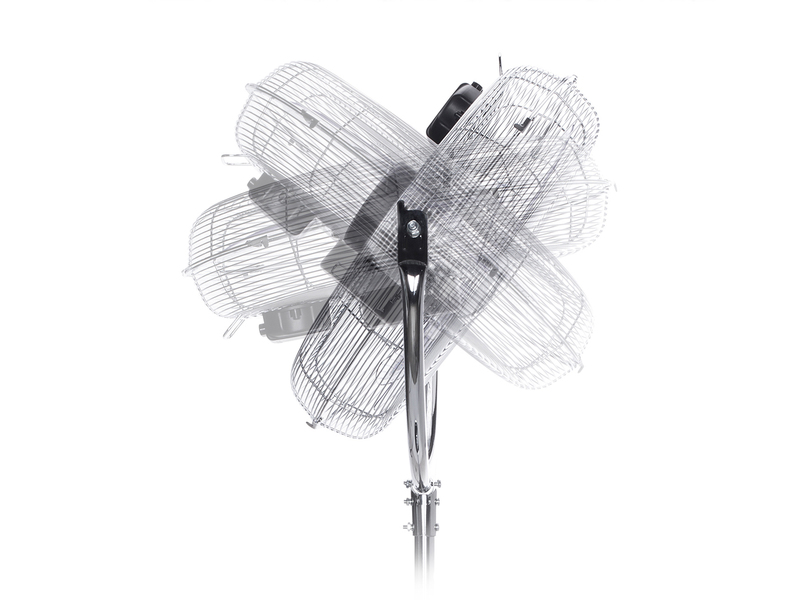 Deluxe Set Standventilator & Bodenventilator in Chrom 3 Stufen Ø 45cm