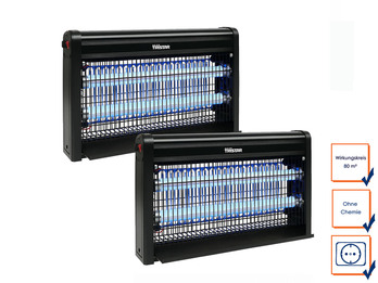 2er SET Insektenvernichter mit UV Lampen 12 Watt, Wirkungskreis 80qm
