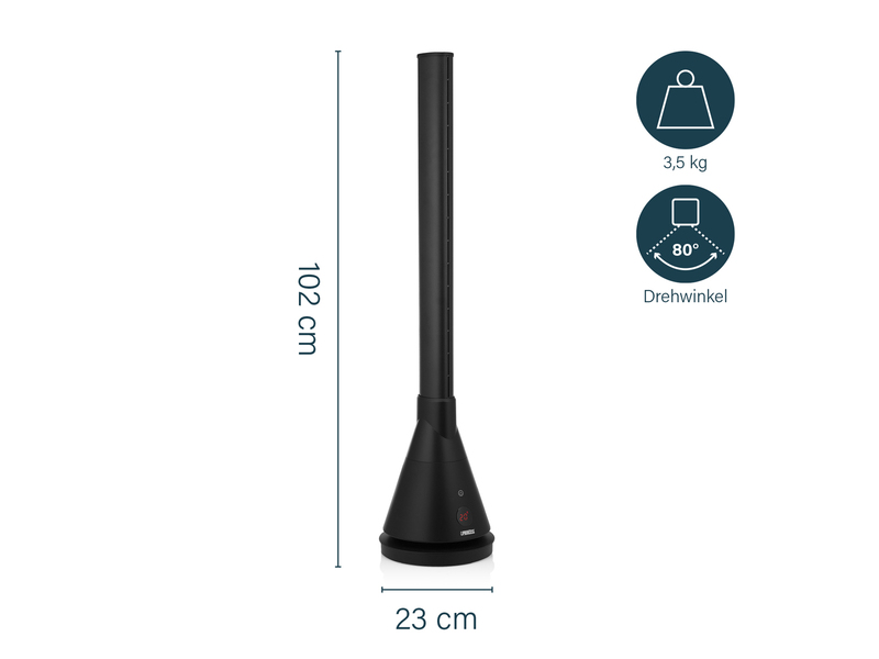 2in1 Turmventilator & Heizlüfter App steuerbar, H102cm - 2000 Watt