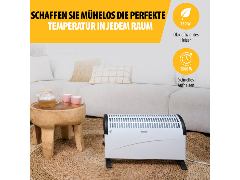 Konvektor Heizung, Elektroheizer für 20m² Räume - 1500 Watt