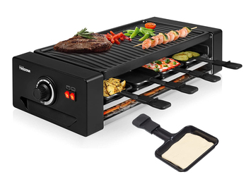 SENYA 4in1 Macchina Raclette 8 Persone: Grill, Piastra In Pietra E Piastra Per Pancake - 1500W, SYCK-G092