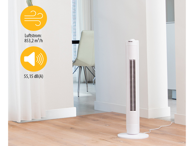 Turmventilator 2er SET mit Timer oszillierend 3 Stufen, 73cm hoch