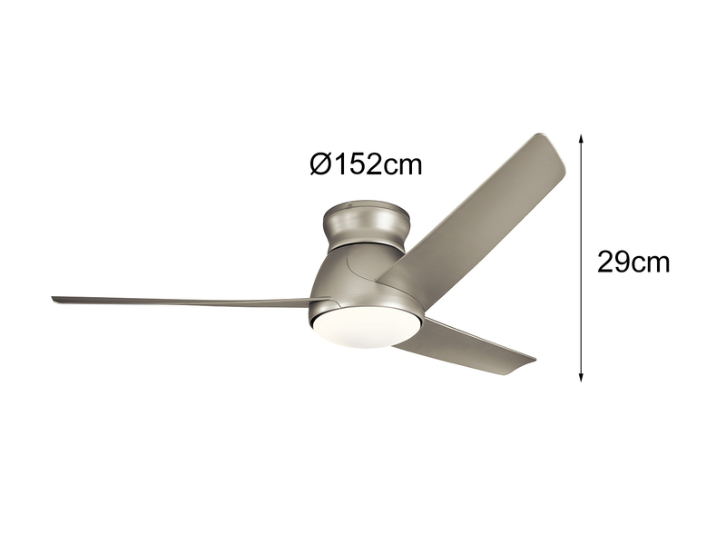 Deckenventilator ERIS mit Licht, Outdoor geeignet IP44, Ø 152cm