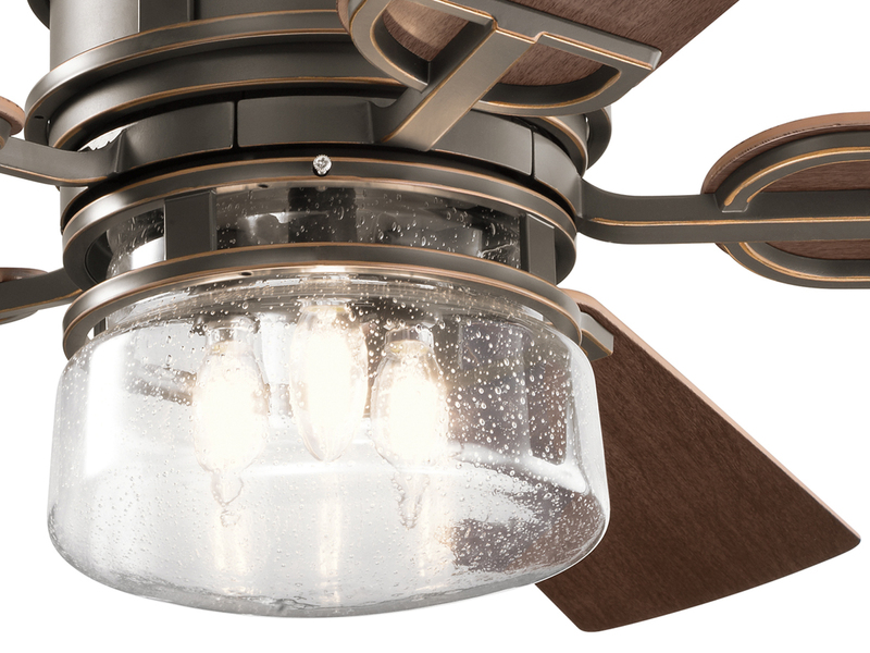 Deckenventilator LYNDON mit Licht & Fernbedienung, Feuchtraumgeeignet, Ø 132cm