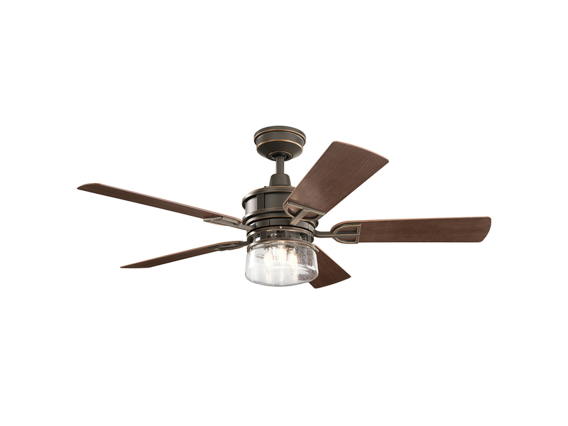 Deckenventilator LYNDON mit Licht & Fernbedienung, Feuchtraumgeeignet, Ø 132cm
