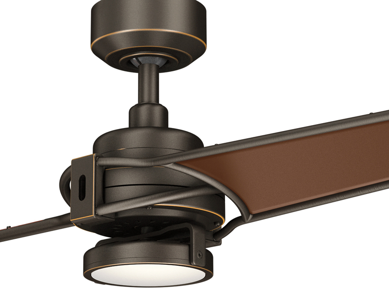 Deckenventilator XETY mit Licht und Fernbedienung, Bronzefarbig, Ø 142cm