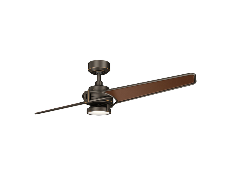 Deckenventilator XETY mit Licht und Fernbedienung, Bronzefarbig, Ø 142cm