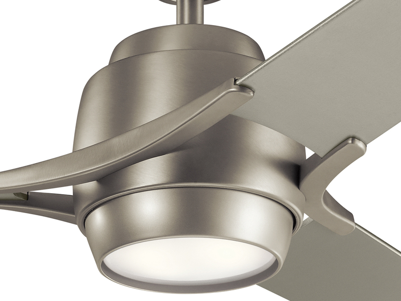 Deckenventilator ZEUS mit Licht und Fernbedienung, Silber, Ø 152cm