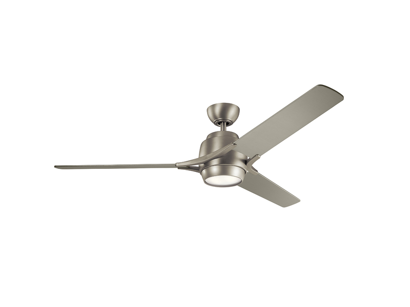 Deckenventilator ZEUS mit Licht und Fernbedienung, Silber, Ø 152cm