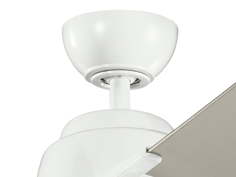 Deckenventilator ZEUS mit Licht und Fernbedienung, Weiß-Silber, Ø 152cm