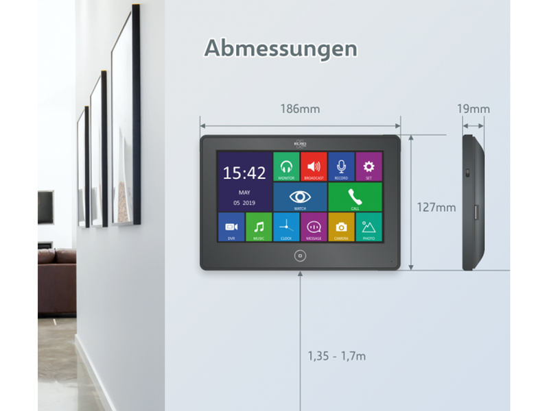 Video Türsprechanlage für 1 Familienhaus mit 7