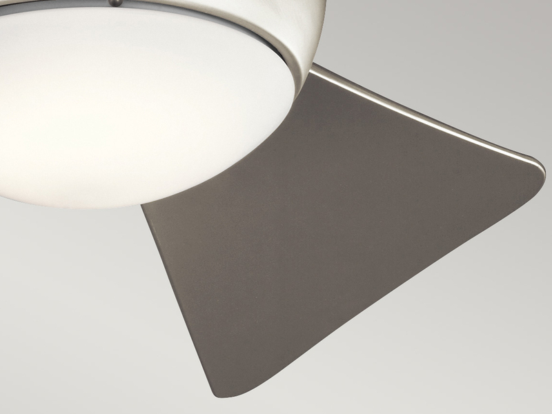 Kleiner Deckenventilator SOLA Silber, mit Licht - Feuchtraumgeeignet, Ø 86cm