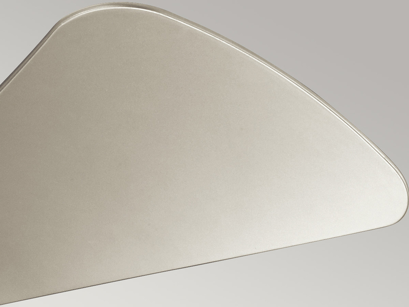 Kleiner Deckenventilator SOLA Silber, mit Licht - Feuchtraumgeeignet, Ø 86cm