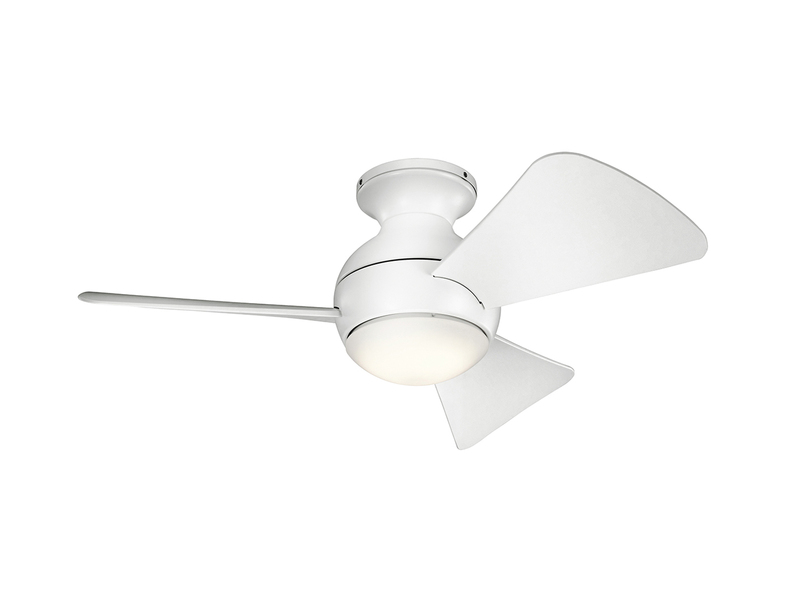Kleiner Deckenventilator SOLA Weiß, mit Licht - Feuchtraumgeeignet, Ø 86cm