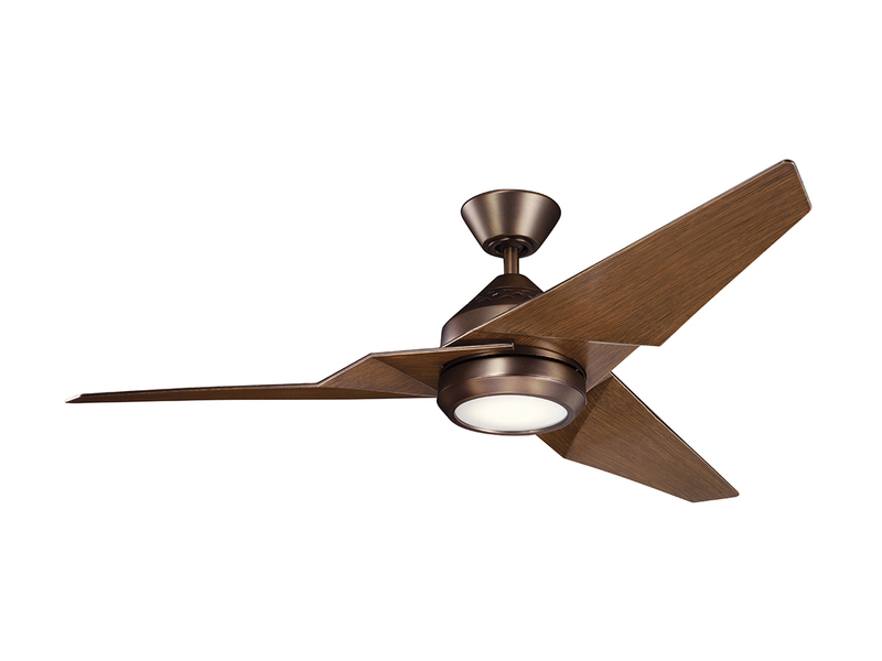 Deckenventilator JADE mit Licht und Fernbedienung, Bronze-Holzoptik, Ø 152cm
