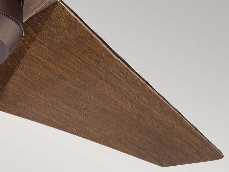 Deckenventilator JADE mit Licht und Fernbedienung, Bronze-Holzoptik, Ø 152cm
