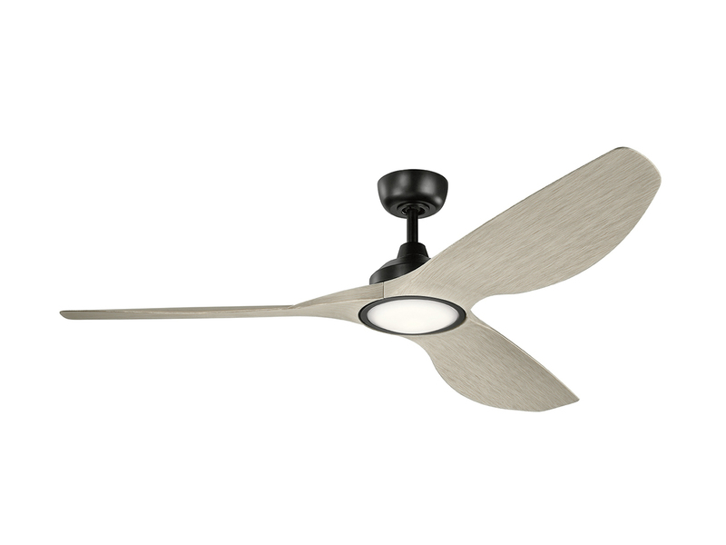 Deckenventilator IMARI mit LED Licht - Flügel in Holzoptik Weiß, Ø 165cm