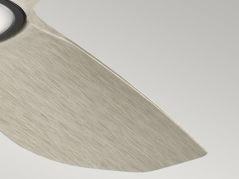 Deckenventilator IMARI mit LED Licht - Flügel in Holzoptik Weiß, Ø 165cm