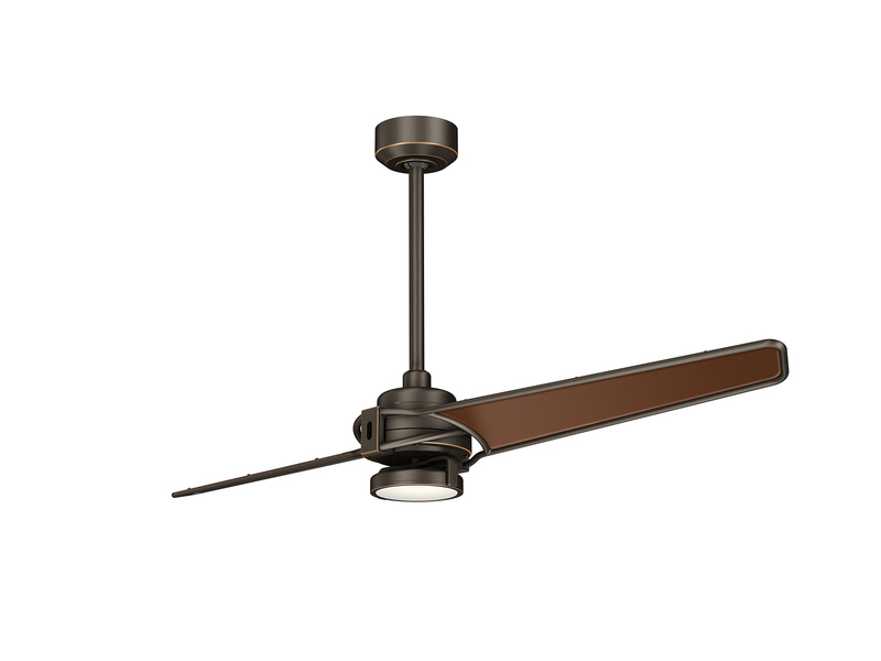 Deckenventilator mit LED Licht und Fernbedienung, Bronzefarbig, Ø 142cm
