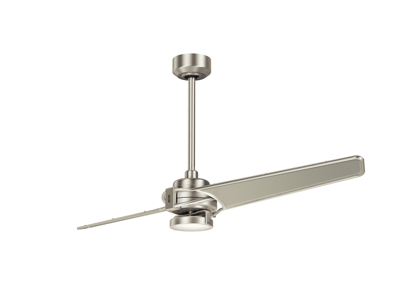 Deckenventilator mit LED Licht und Fernbedienung, Silber, Ø 142cm