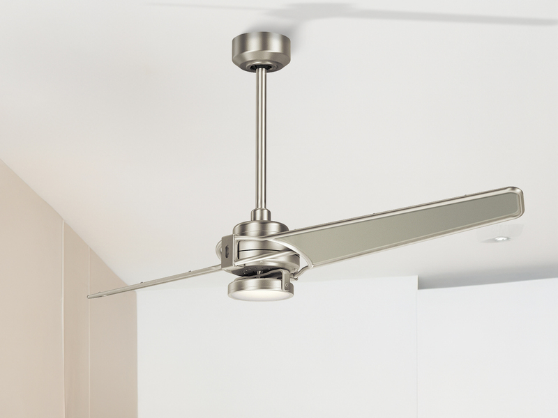 Deckenventilator mit LED Licht und Fernbedienung, Silber, Ø 142cm