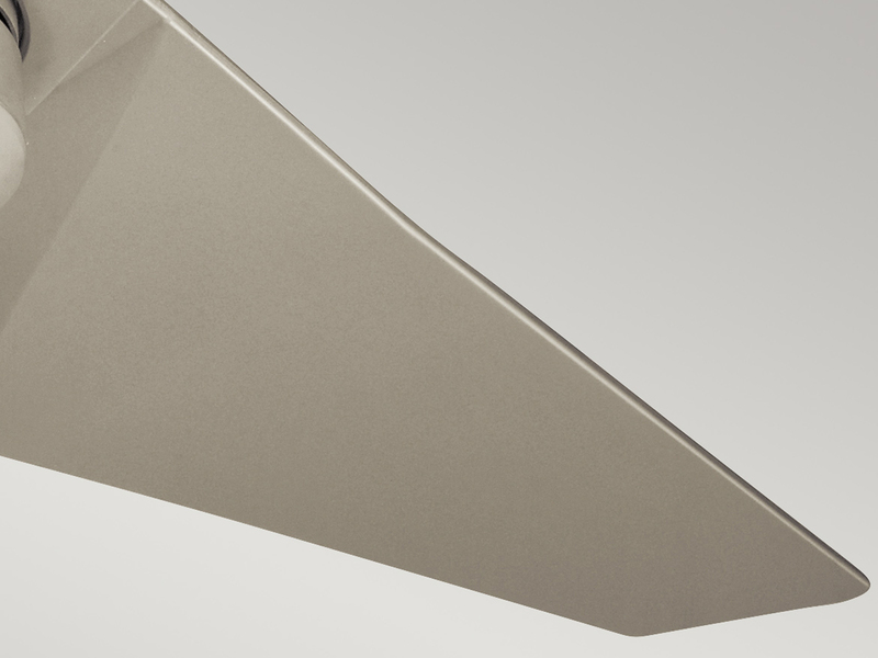 Deckenventilator mit Licht und Fernbedienung, Silber matt, Ø 152cm