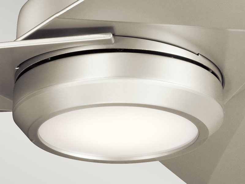 Deckenventilator mit Licht und Fernbedienung, Silber matt, Ø 152cm