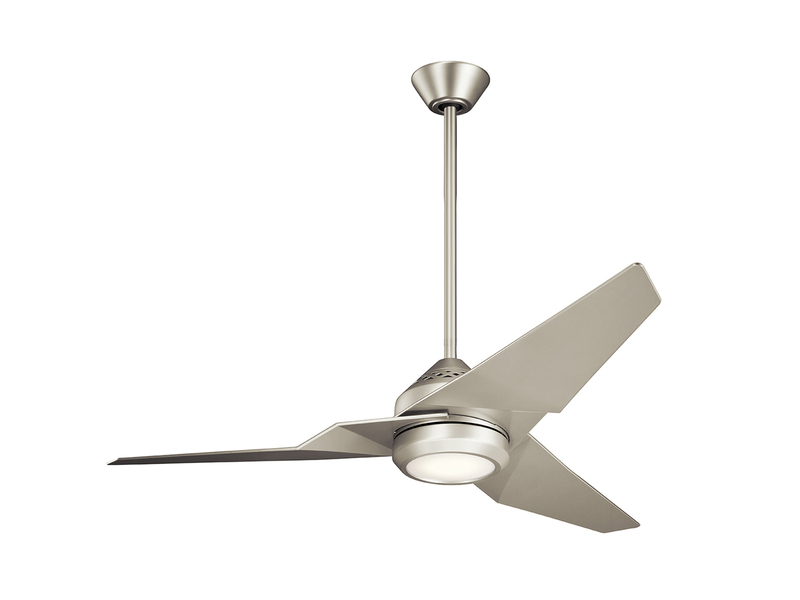 Deckenventilator mit Licht und Fernbedienung, Silber matt, Ø 152cm