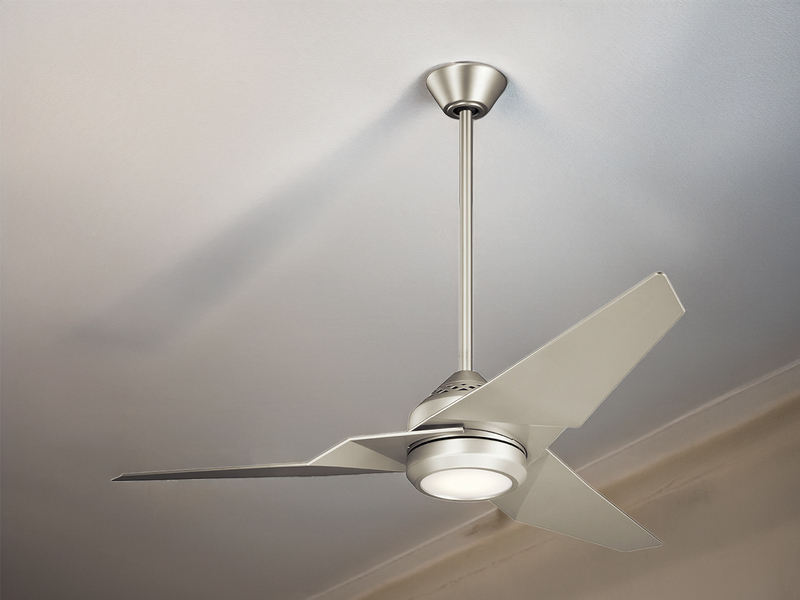 Deckenventilator mit Licht und Fernbedienung, Silber matt, Ø 152cm
