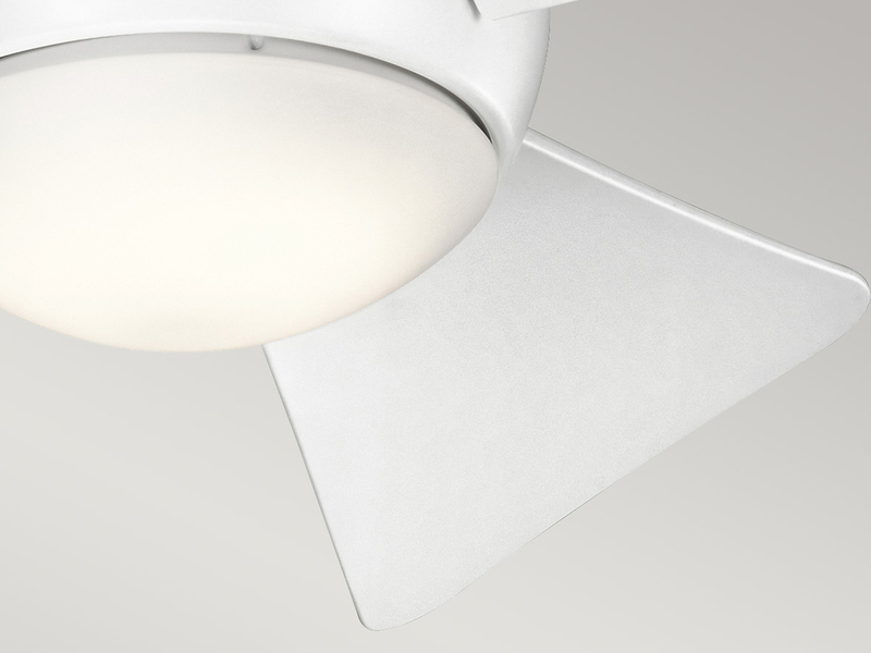 Kleiner Deckenventilator Weiß, mit Licht - Feuchtraumgeeignet, Ø 86cm
