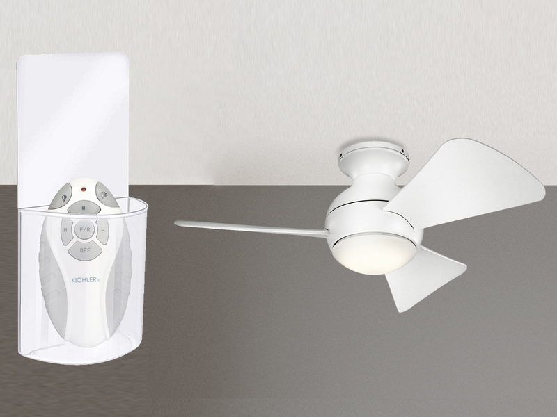 Kleiner Deckenventilator Weiß, mit Licht - Feuchtraumgeeignet, Ø 86cm