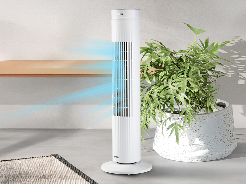 Säulenventilator leise, mit Timer & Fernbedienung, 3 Stufen, 35 W, Höhe 76cm