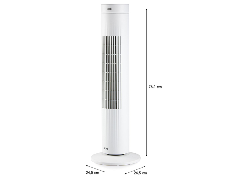 Säulenventilator leise, mit Timer & Fernbedienung, 3 Stufen, 35 W, Höhe 76cm