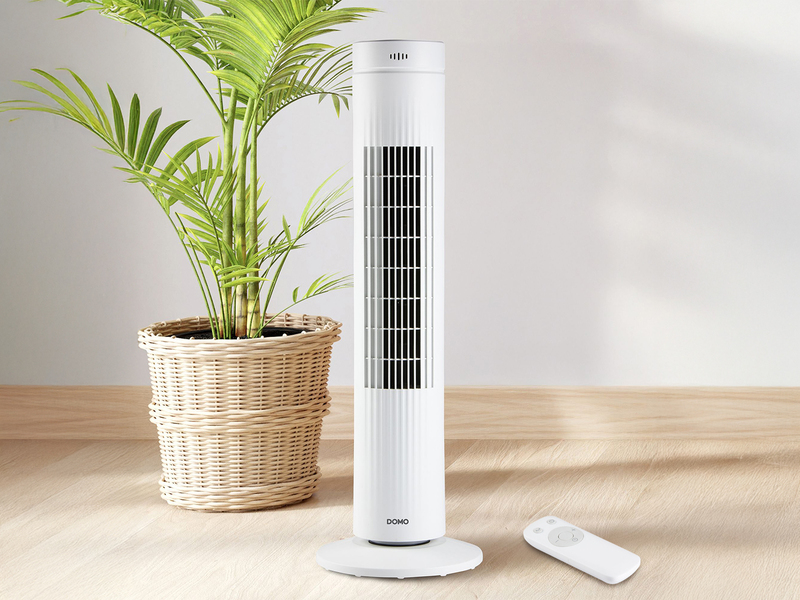 Säulenventilator leise, mit Timer & Fernbedienung, 3 Stufen, 35 W, Höhe 76cm