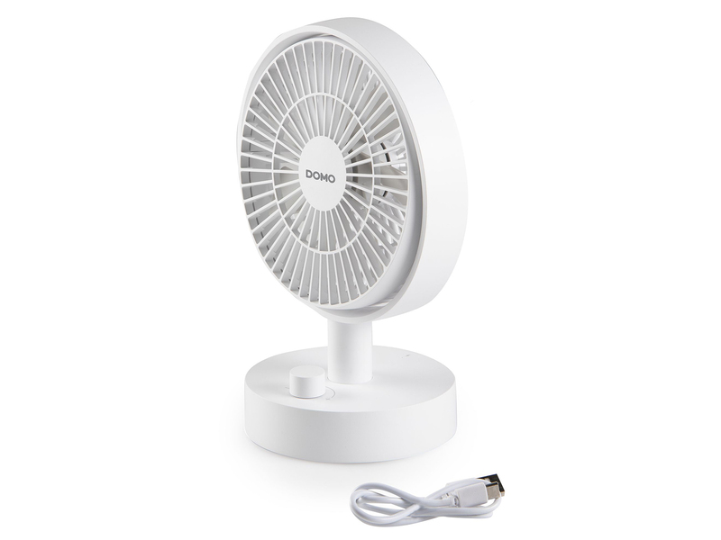 Mini Tischventilator mit Akku, tragbarer USB Camping Ventilator leise, Höhe 24cm