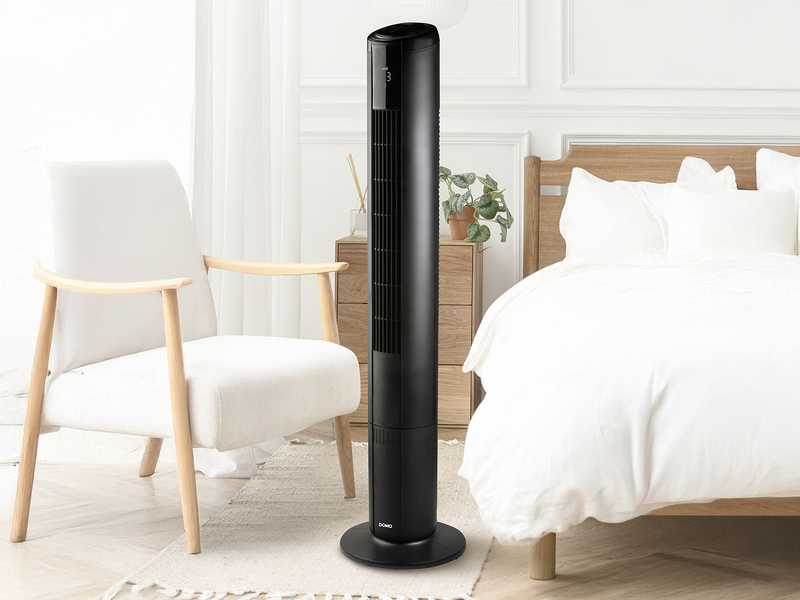 Säulenventilator mit Timer, Fernbedienung und Licht, Oszillation, Höhe 105,5cm