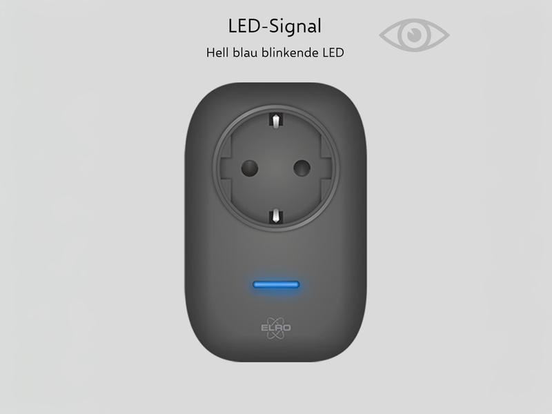 Funk Türklingel-Set für die Steckdose mit kinetischem Türtaster, Schwarz