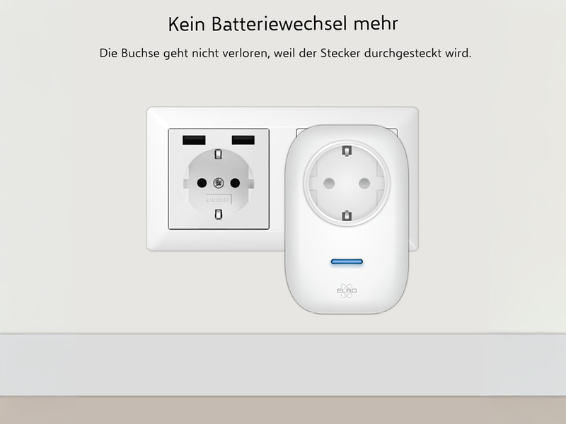 Funk Türklingel-Set, 2 Empfänger für die Steckdose, Kinetik Türtaster, Weiß