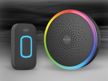 Funk Türklingel-Set Türtaster und mobiler Empfänger Batteriebetrieben, Schwarz Funk Türklingel-Set Türtaster und mobiler Empfänger Batteriebetrieben, Schwarz