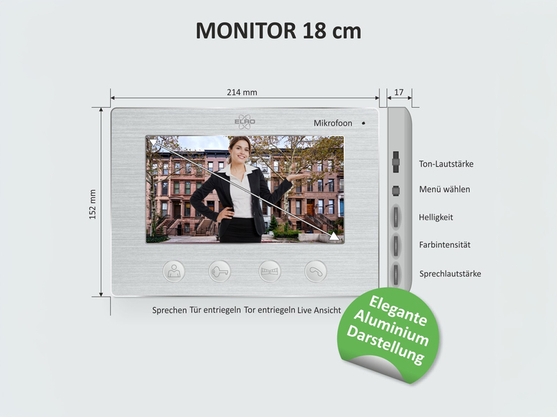 IP Video Türsprechanlage mit Türklingel und Kamera für 3 Familienhaus