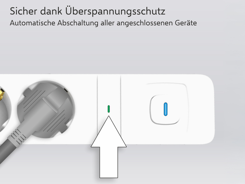 2x Steckdosenleiste 6 fach mit Schalter Überspannungsschutz Kindersicherung Weiß