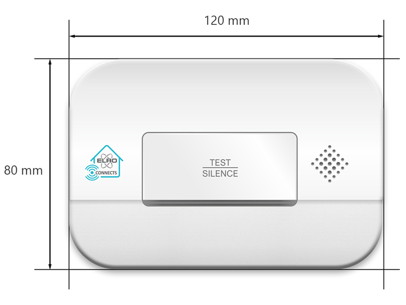 Kohlenmonoxid Melder mit Batterie 85dB Alarm f. ELRO Connects Smart Home System