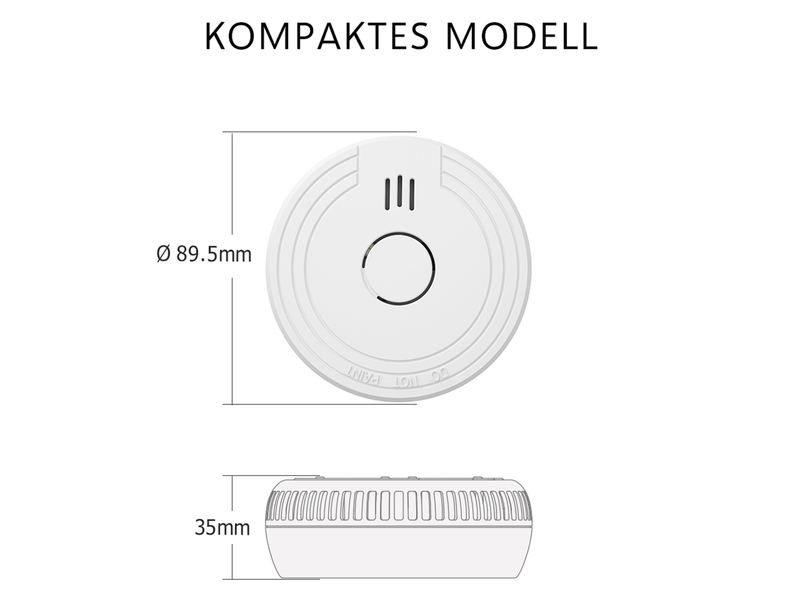 6er Set ELRO Optischer Rauchmelder mit 5 Jahres Batterie & Magnethalterung Ø 9cm
