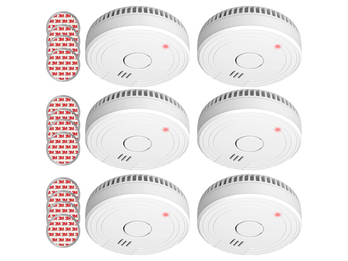 6er Set ELRO Optischer Rauchmelder mit 5 Jahres Batterie & Magnethalterung Ø 9cm 6er Set ELRO Optischer Rauchmelder mit 5 Jahres Batterie & Magnethalterung Ø 9cm