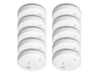 10er Set ELRO Optischer Rauchmelder mit wechselbarer 1 Jahres Batterie, Ø 10cm 10er Set ELRO Optischer Rauchmelder mit wechselbarer 1 Jahres Batterie, Ø 10cm